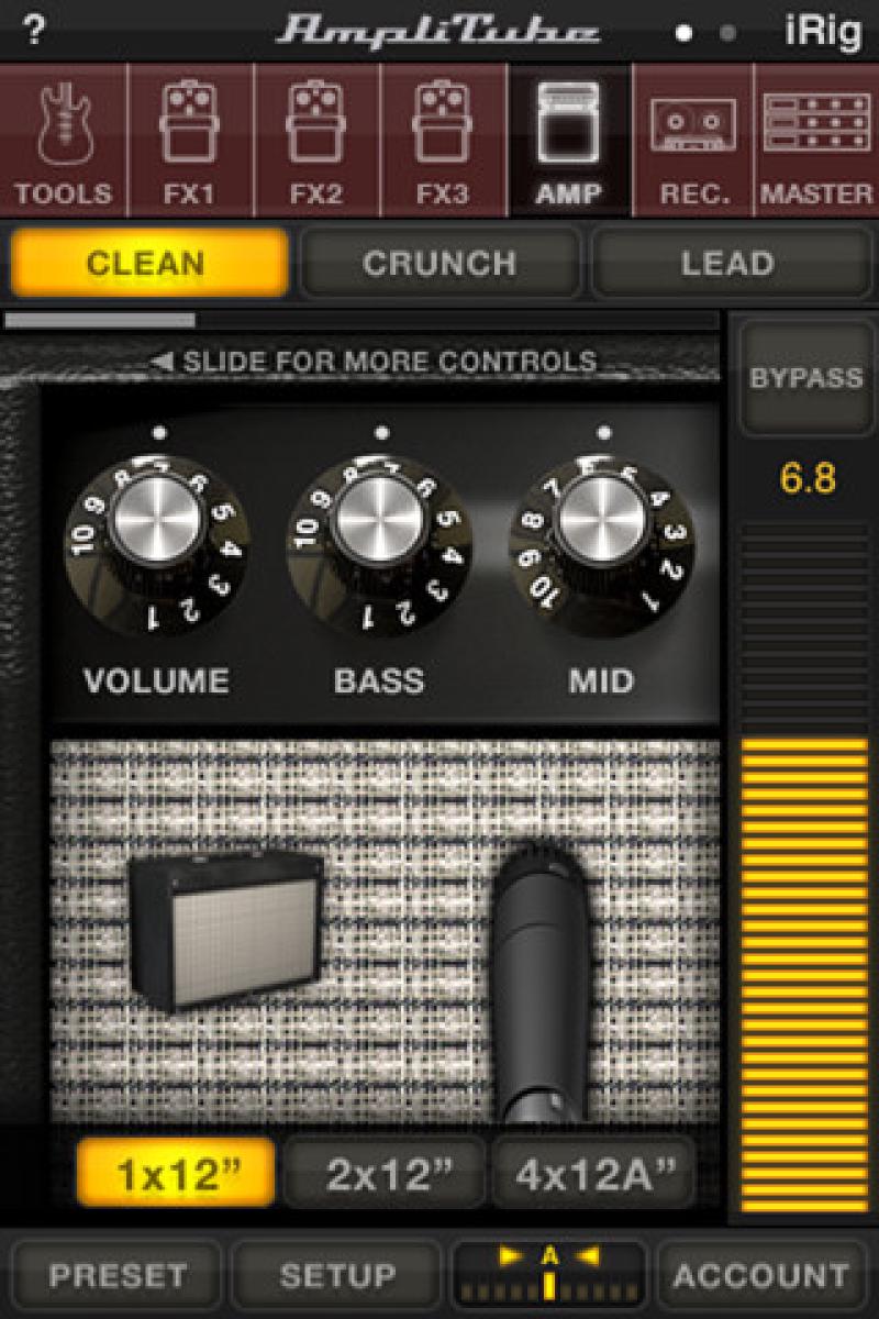 A screenshot of AmpliTube App for iOS