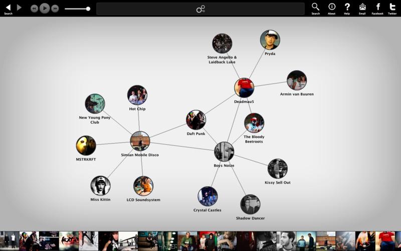 A screenshot of DiscovrMusic App for iOS