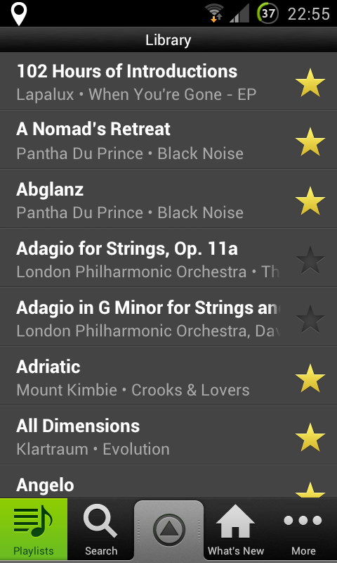 A screenshot of Spotify App on Android