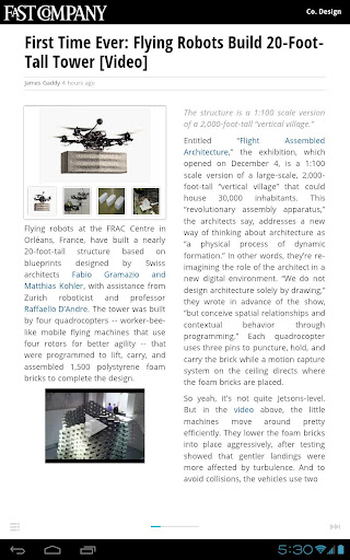 Google Currents app Article view