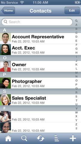 Bento contacts database
