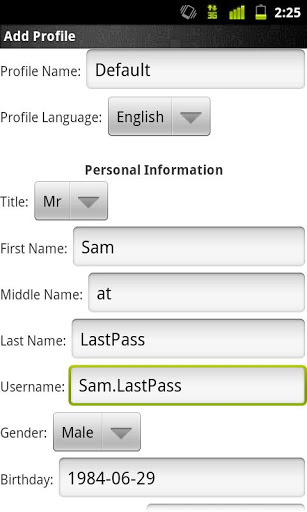 LastPass stored credentials