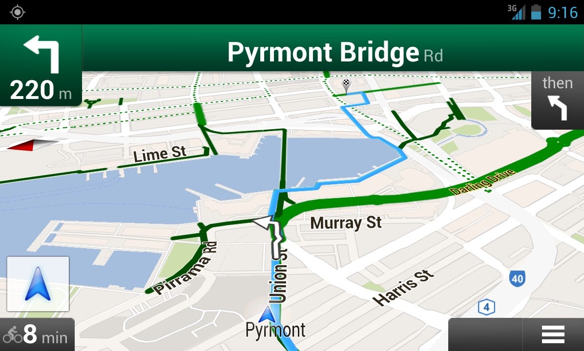 Google Maps turn-by-turn navigation