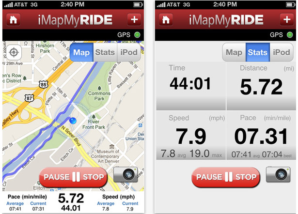 MapMyRide route map