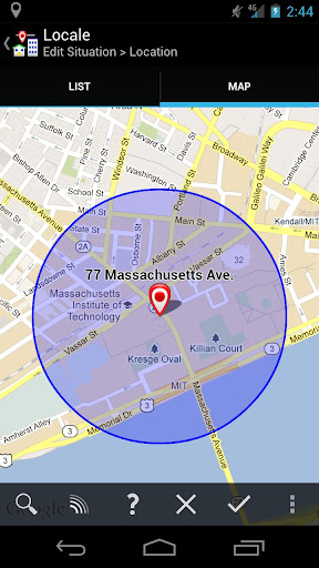 Locale location map