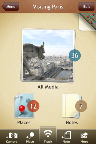 TripJournal media view