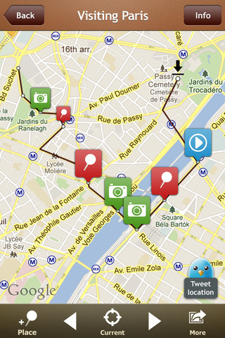 TripJournal map view