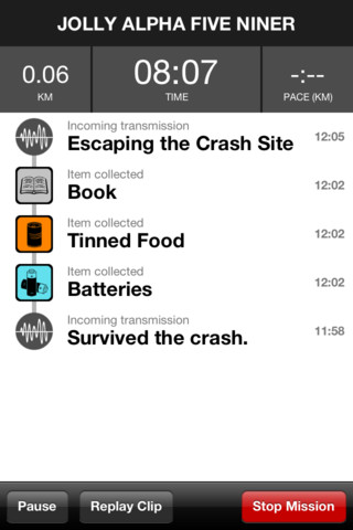 Zombies, Run! collected items
