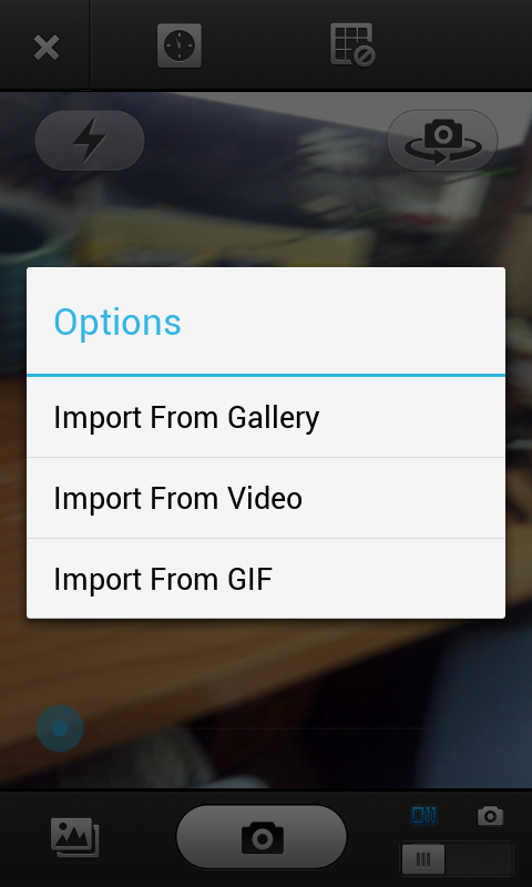GifBoom GIF creation screen