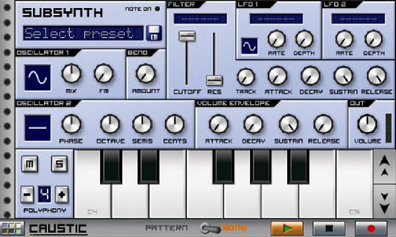 Caustic 2 synthesizer rack