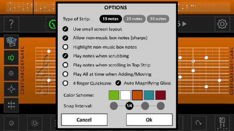 Music Box Composer paper strip editor