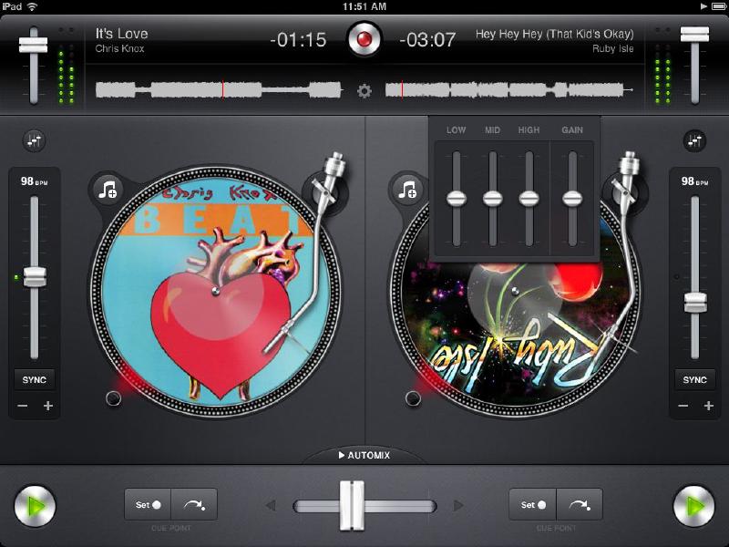 djay mixing app for iPad