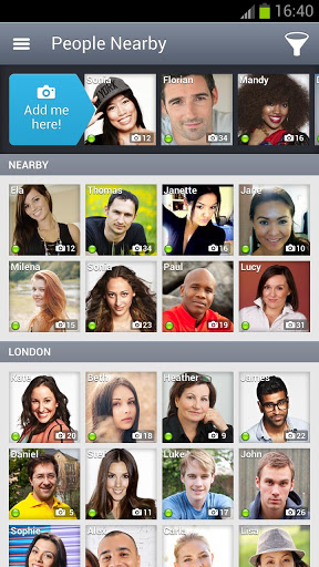 Blendr nearby users view