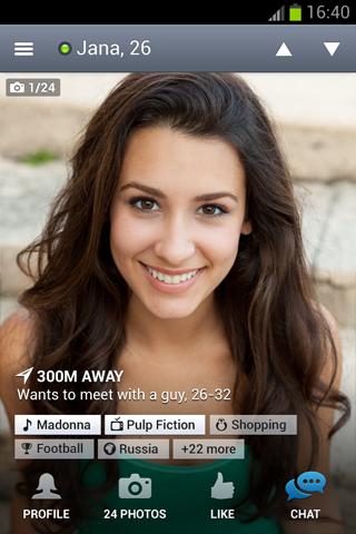 Blendr profile screen