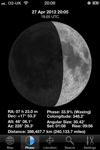 Moon Atlas feature information