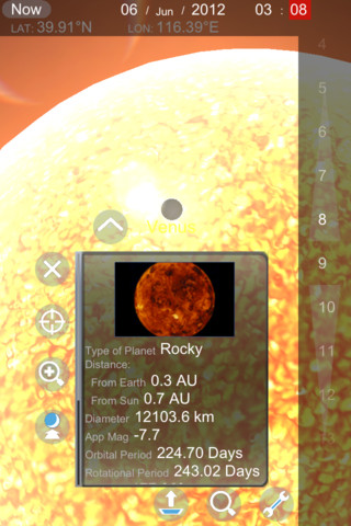 Star Chart planet detail