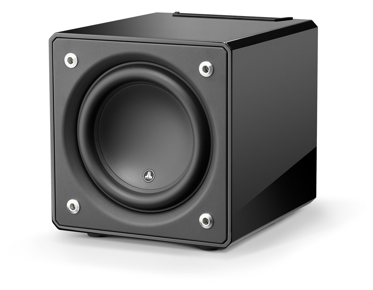 The JL Audio E110 compact high-performance subwoofer