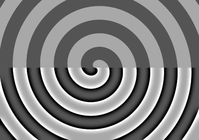 A demonstration of artificial edge enhancement artefacts introduced by high sharpness settings on a TV display
