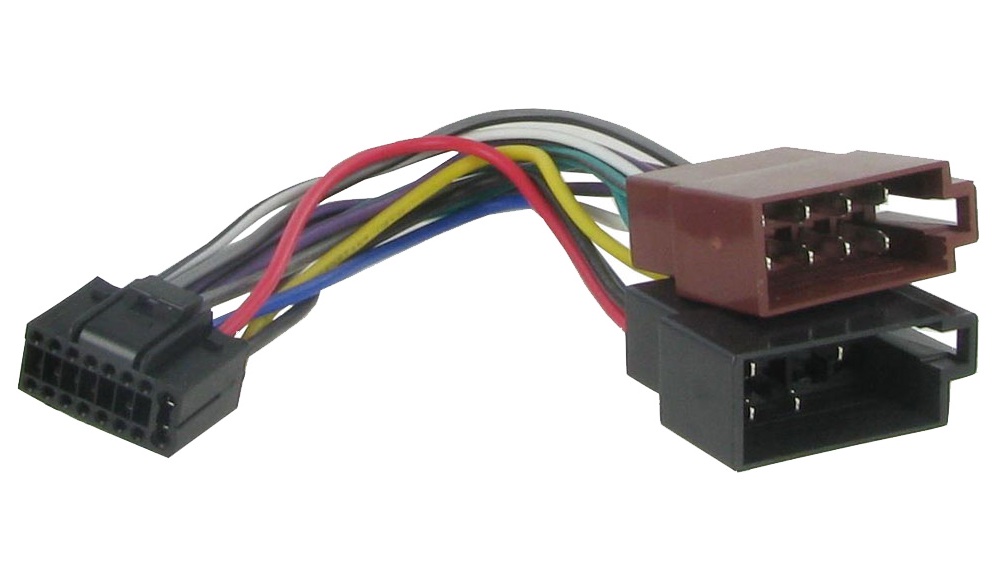 A wiring harness connector that plugs into the rear of a car head unit