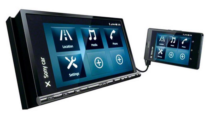 Sony XAV-712BT touch panel supporting MirrorLink for Android display mirroring