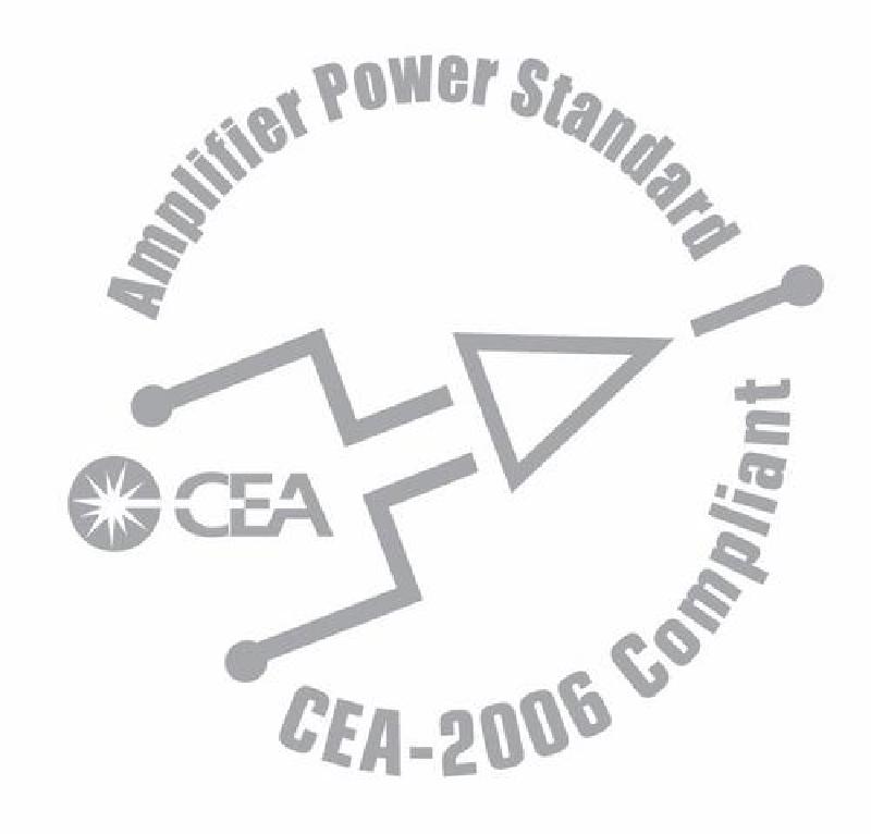 The CEA-2006 certification logo for car amplifier power ratings