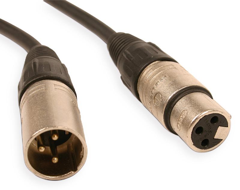 A balanced XLR audio connector, the three-pin type used in professional and high-end audiophile equipment
