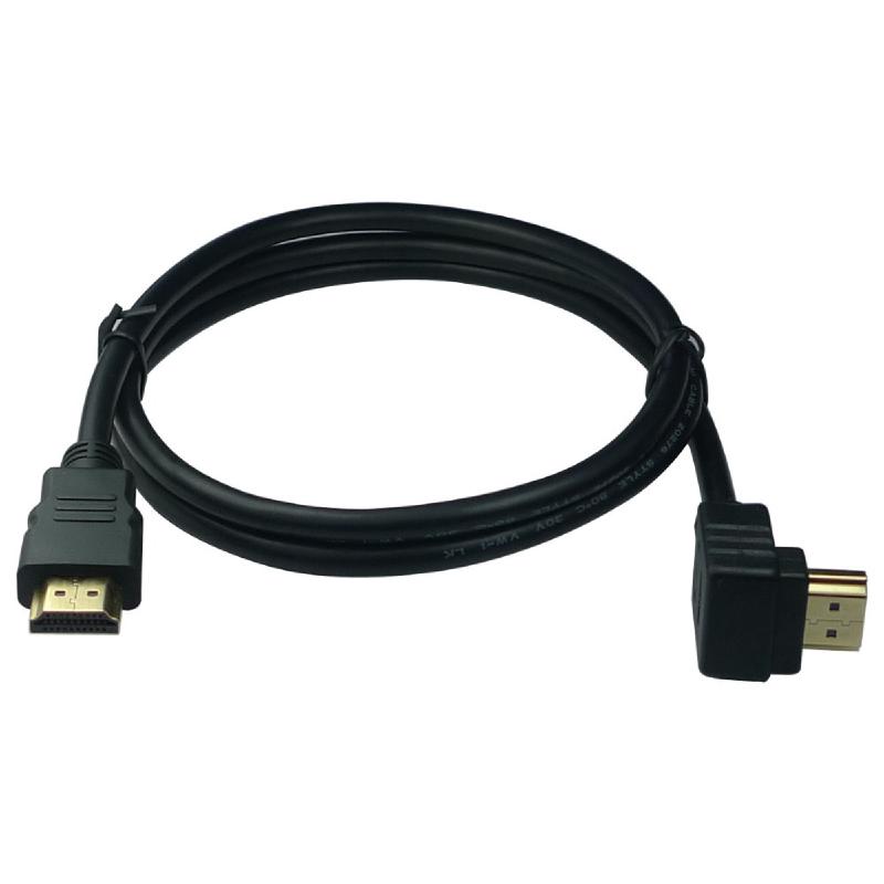 A right-angled 90 degree HDMI connector cable