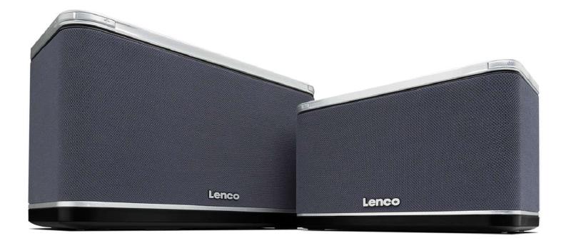 A Lenco PlayLink 6 music streaming device next to a PlayLink 4
