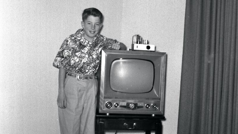 A vintage television set, evoking the nostalgia of traditional broadcast TV viewing