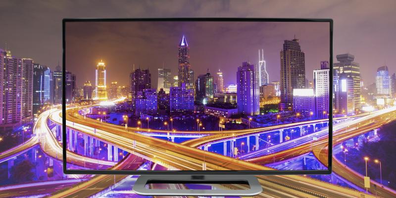 Simulated comparison image showing the effect of Dolby Vision HDR