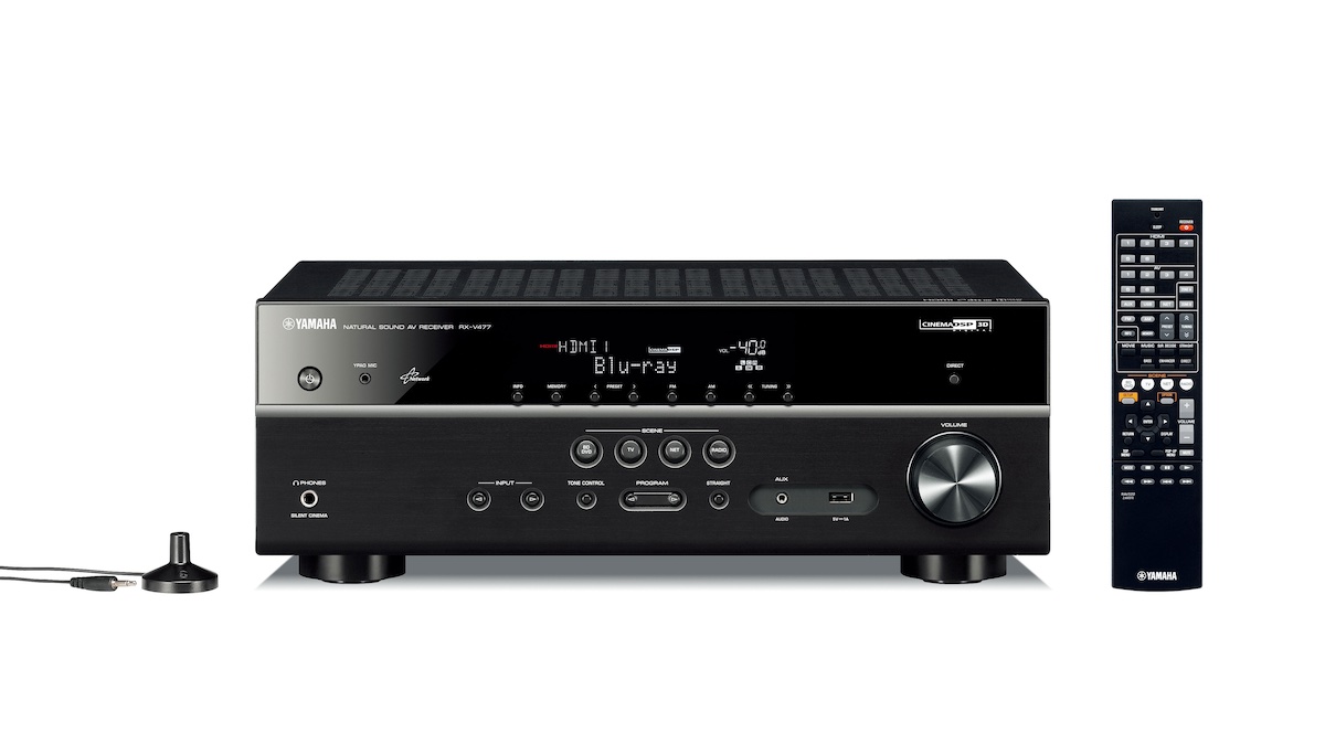 The Yamaha RX-V477 mid-level AV receiver