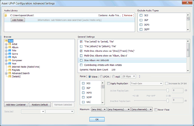 Asset UPnP running on Windows 7