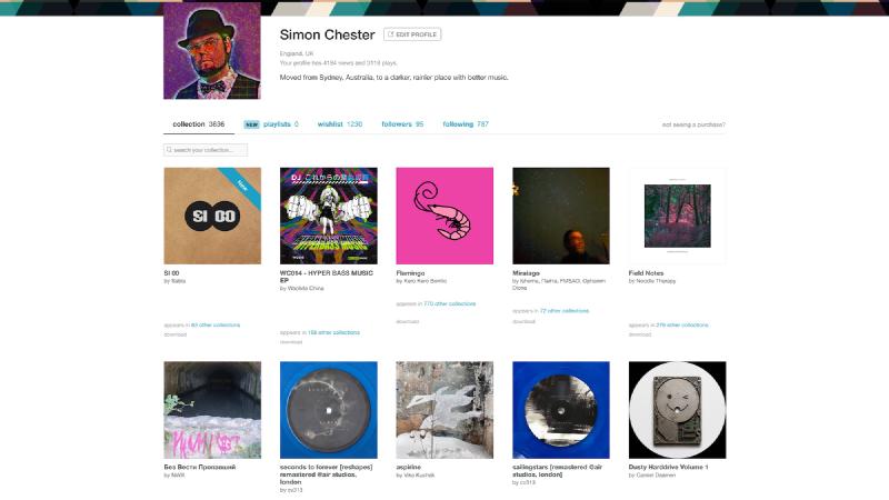 Screenshot of Jademonkee's Bandcamp collection, as of 2026-06-30