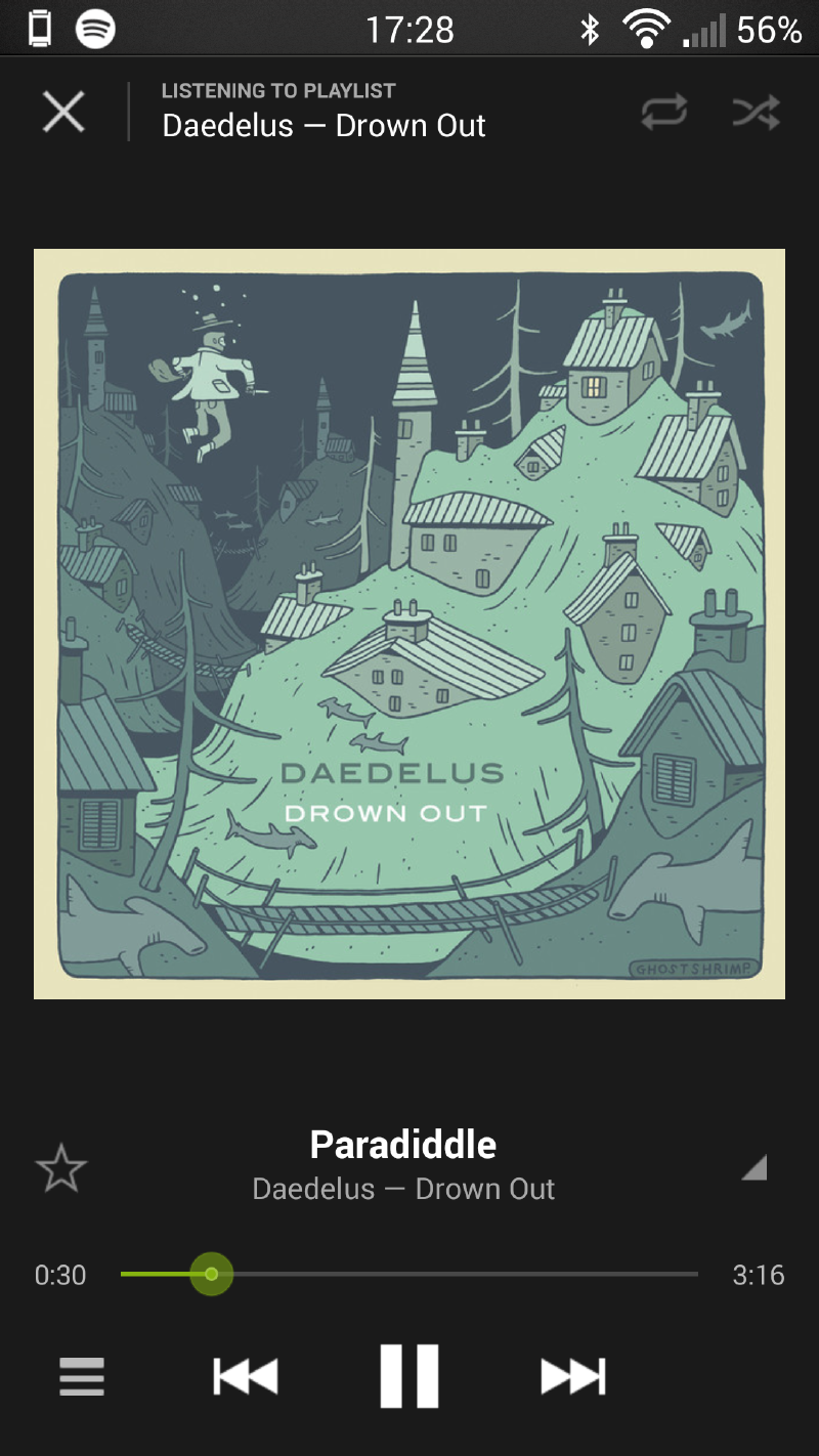 The Spotify app on Android