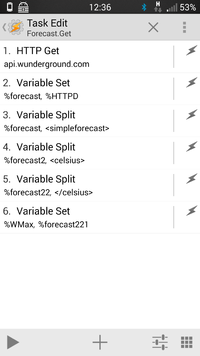 The finished task with all the debug Flash Actions removed.
